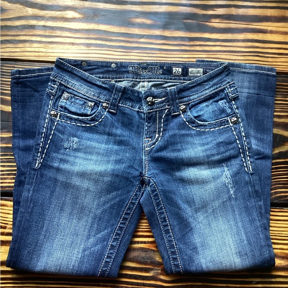 Miss Me Blue Easy Capri Size 26 - Picture 3 of 5